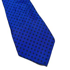 Vintage Tino Castelli Silk Diamond Tie Blue
